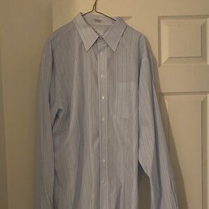 Classic Light Blue Striped Dress Shirt